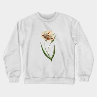 White botanical flower Crewneck Sweatshirt